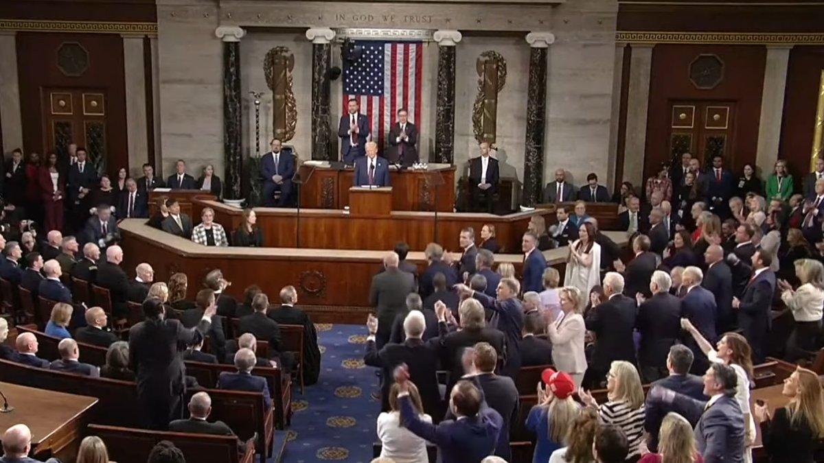 Donald Trump při projevu v Kongresu USA (4. března 2025 - Washington)