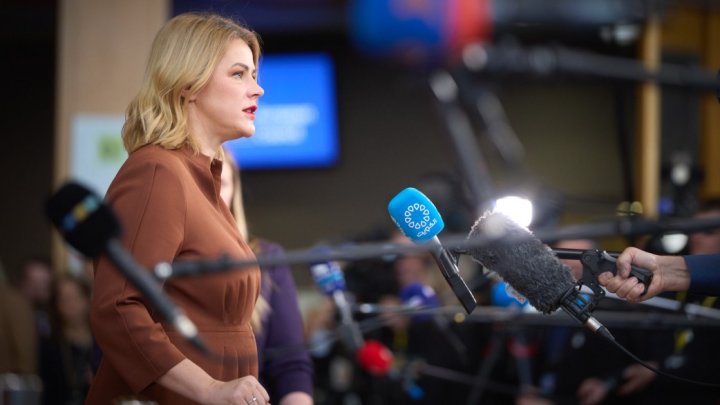 Evika Siliņa na summitu EU. (6. března 2025).