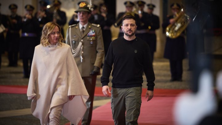 Volodymyr Zelenskyj a Giorgia Meloniová