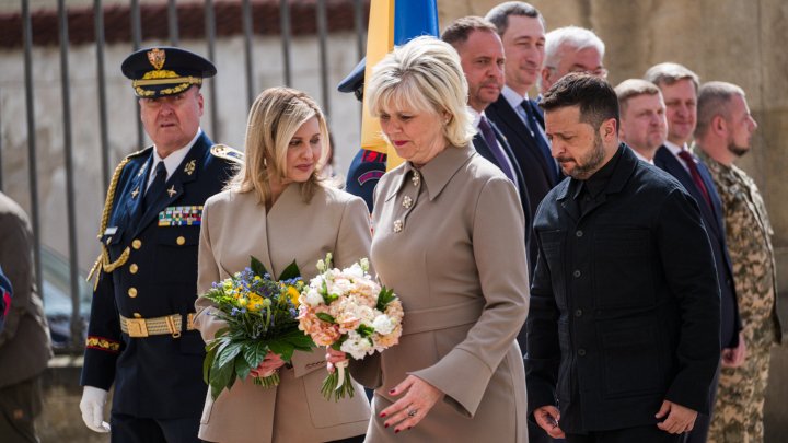 Volodymyr Zelenskyj a Olena Zelenská se na Pražském hradě sešli s Petrem Pavlem a Evou Pavlovou
