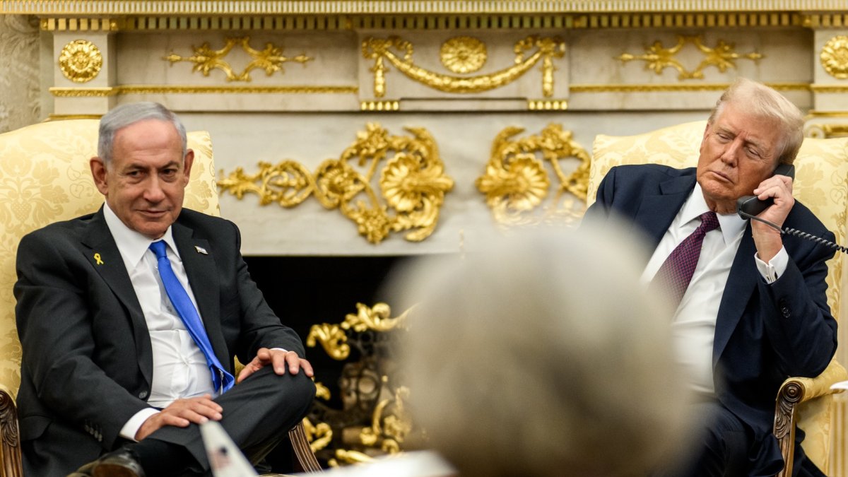 Benjamin Netanjahu a Donald Trump