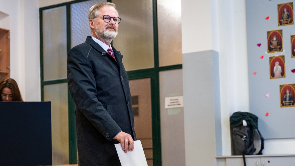 Petr Fiala odvolil v Brně. (3.10.2025)