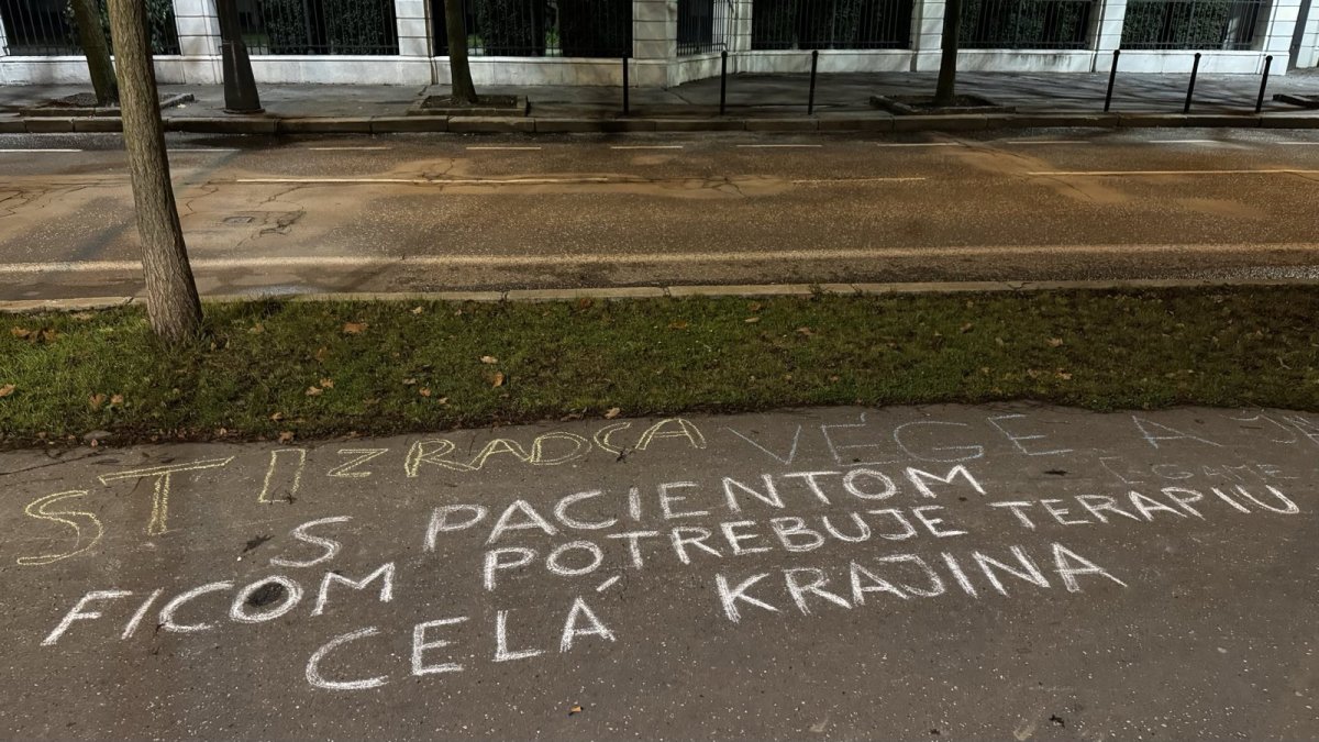 Křídové protesty v Bratislavě před oslavami 17. listopadu