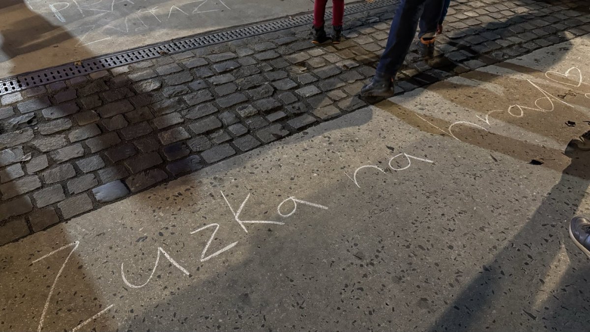 Křídové protesty v Bratislavě před oslavami 17. listopadu