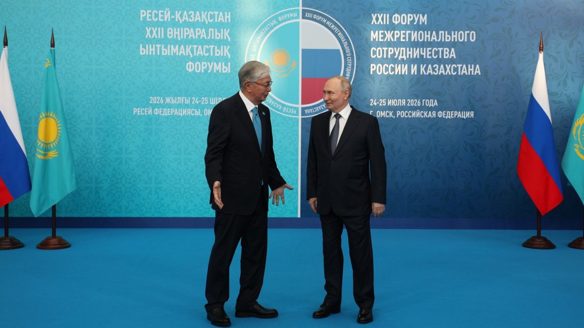 Kasym-Žomart Tokajev a Vladimir Putin