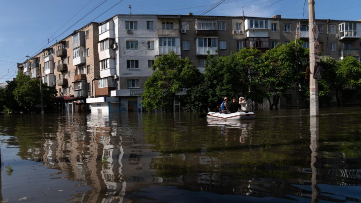 Záplavy po zničení Kachovské přehrady